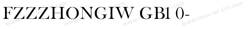 FZZZHONGIW GB1 0字体转换